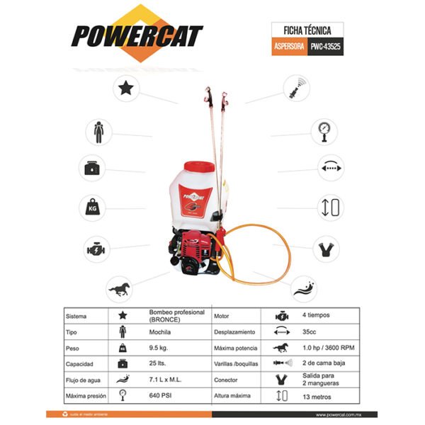 Aspersora PowerCat 4T PWC-43525